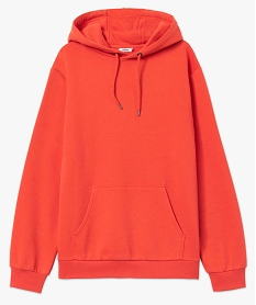 sweat homme a capuche interieur molletonne orangeD329601_4