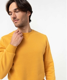 sweat homme avec interieur molletonne jaune sweatsD330101_1