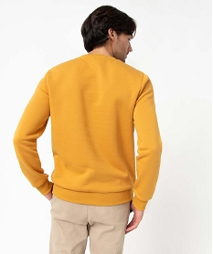 sweat homme avec interieur molletonne jaune sweatsD330101_3