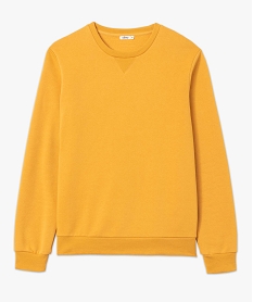 sweat homme avec interieur molletonne jaune sweatsD330101_4