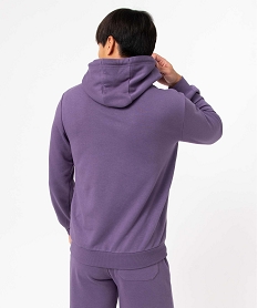 sweat a capuche non molletonne homme violet sweatsD330301_3