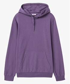 sweat homme a capuche non molletonne violetD330301_4