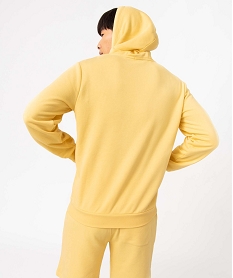 sweat homme a capuche non molletonne jaune sweatsD330401_3