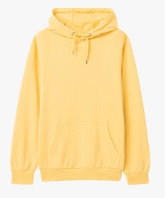 sweat a capuche non molletonne homme jaune sweatsD330401_4