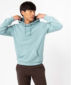 sweat a capuche non molletonne homme bleu sweatsD330501_2