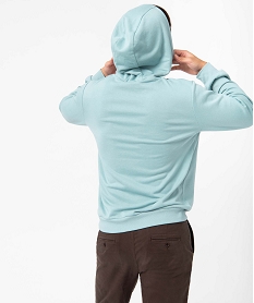 sweat a capuche non molletonne homme bleu sweatsD330501_3