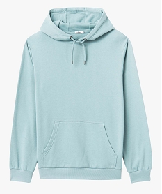 sweat homme a capuche non molletonne bleu sweatsD330501_4