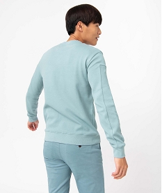 sweat homme a col rond avec poche poitrine bleu sweatsD331301_3