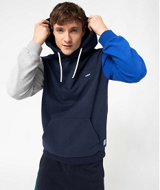 sweat homme a capuche en molleton doux - camps united bleu sweatsD331401_2