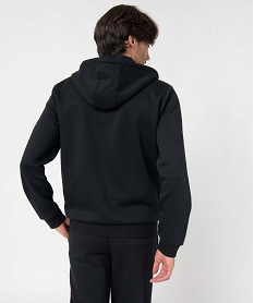 sweat homme zippe avec capuche noir sweatsD332201_3