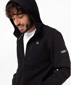 sweat homme zippe a capuche noir sweatsD332401_2