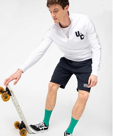 PANTACOURT BLEU MARINE SWEAT BLANC:40171510138-Coton////
