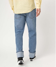 jean coupe regular coloris delave homme stone washed jeans delavesD333101_3