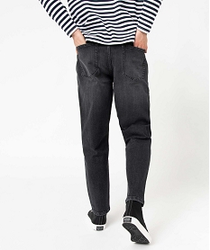 jean homme coupe tapered et delave noir jeans largesD333901_3