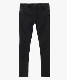 jean homme skinny taille haute en coton stretch noirD334101_4