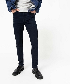 jean homme skinny taille haute en coton stretch bleuD334201_1