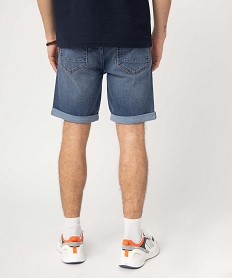 bermuda homme en jean extensible delave gris shorts en jeanD334801_3