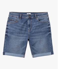 bermuda homme en jean extensible delave gris shorts en jeanD334801_4