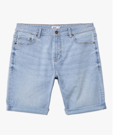 bermuda homme en jean extensible delave bleuD334901_4