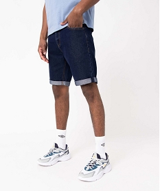 GEMO Bermuda en jean homme fin et souple bleu standard