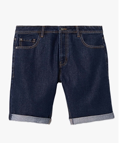 bermuda en jean homme fin et souple bleu standard shorts en jeanD335101_4