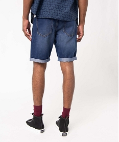 bermuda en jean homme fin et souple gris shorts en jeanD335201_3