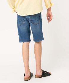 bermuda en jean homme extensible coupe droite gris shorts en jeanD335401_3