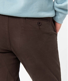 pantalon chino homme en coton stretch brun pantalons de costumeD335701_2