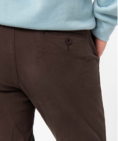 pantalon chino en coton stretch coupe slim homme brunD335701_2