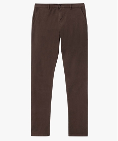 pantalon chino homme en coton stretch brunD335701_4