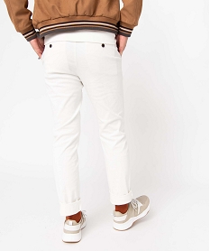 pantalon chino en coton stretch coupe slim homme beige pantalons de costumeD335801_3
