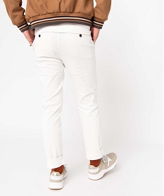 pantalon chino en coton stretch coupe slim homme beigeD335801_3