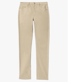 pantalon homme straight uni en coton stretch beige pantalons de costumeD336001_4
