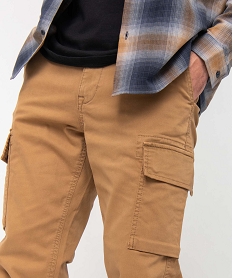 pantalon homme cargo coupe straight beige pantalons de costumeD336101_2