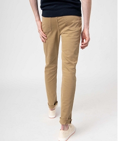 pantalon homme coupe straight en toile beige pantalons de costumeD336201_3