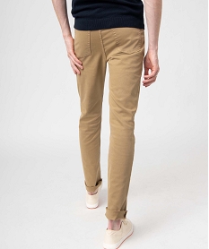 pantalon homme coupe straight en toile beige pantalons de costumeD336201_3