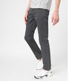 pantalon homme coupe straight en toile gris pantalons de costumeD336301_2