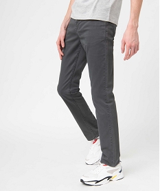 pantalon homme coupe straight en toile gris pantalonsD336301_2