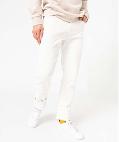 jean homme coupe slim en coton stretch blanc pantalons de costumeD336901_1