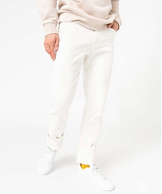 jean homme coupe slim en coton stretch blancD336901_1