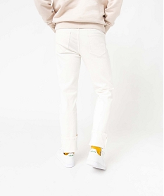 jean homme coupe slim en coton stretch blanc pantalons de costumeD336901_3