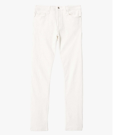 jean homme coupe slim en coton stretch blanc pantalons de costumeD336901_4
