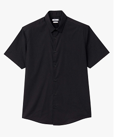 chemise homme a manches courtes coupe regular - repassage facile noir chemise manches courtesD339401_4