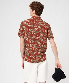 chemise homme a manches courtes tropical en viscose fluide imprimee imprimeD339601_3