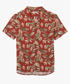 chemise homme a manches courtes tropical en viscose fluide imprimee imprime chemise manches courtesD339601_4