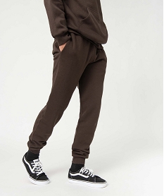 GEMO Pantalon de jogging homme molletonné Brun