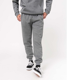 GEMO Pantalon de jogging molletonné homme Gris