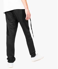 pantalon droit a bande laterales noirD342501_3
