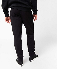 pantalon homme en maille a poches zippees et taille elastiquee noir pantalonsD342701_3