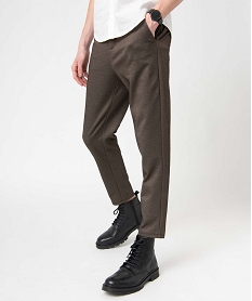 GEMO Pantalon homme en maille piquée Beige